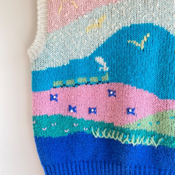 Vintage cottage core sunny day sweater vest - Picture 4 of 6